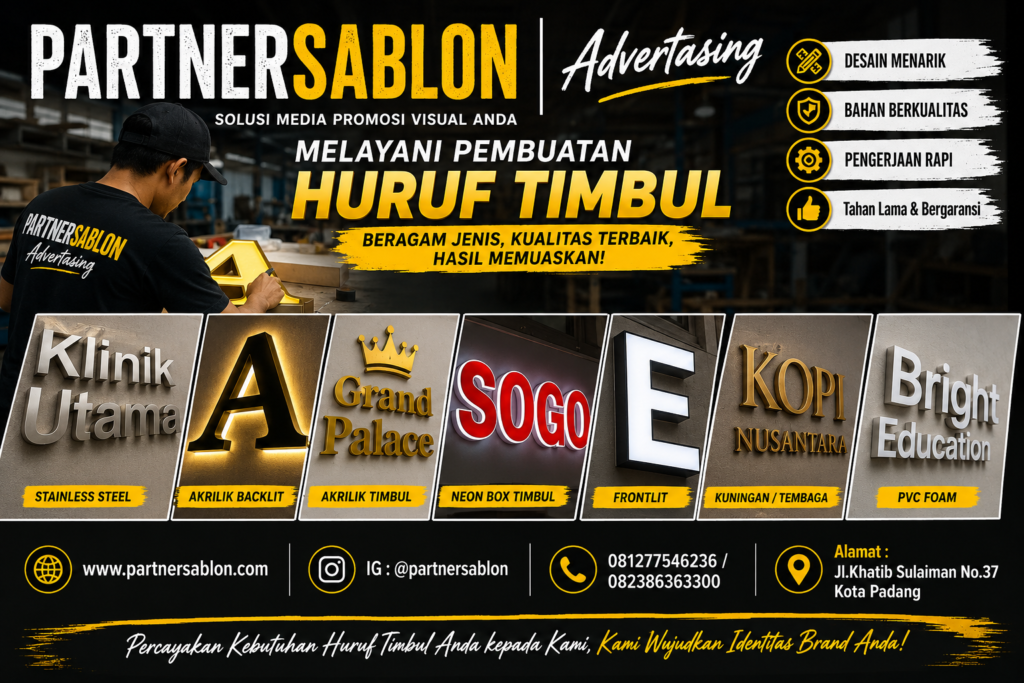 Harga Huruf Timbul