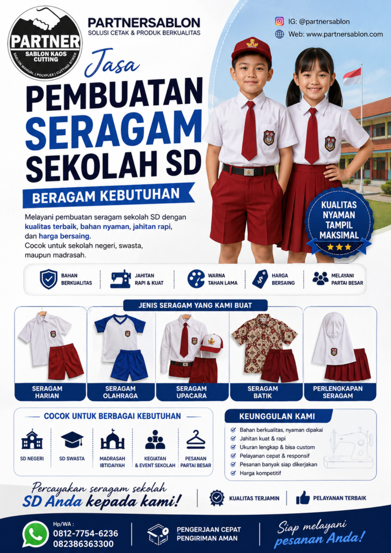 Baju Seragam SD partnerablon