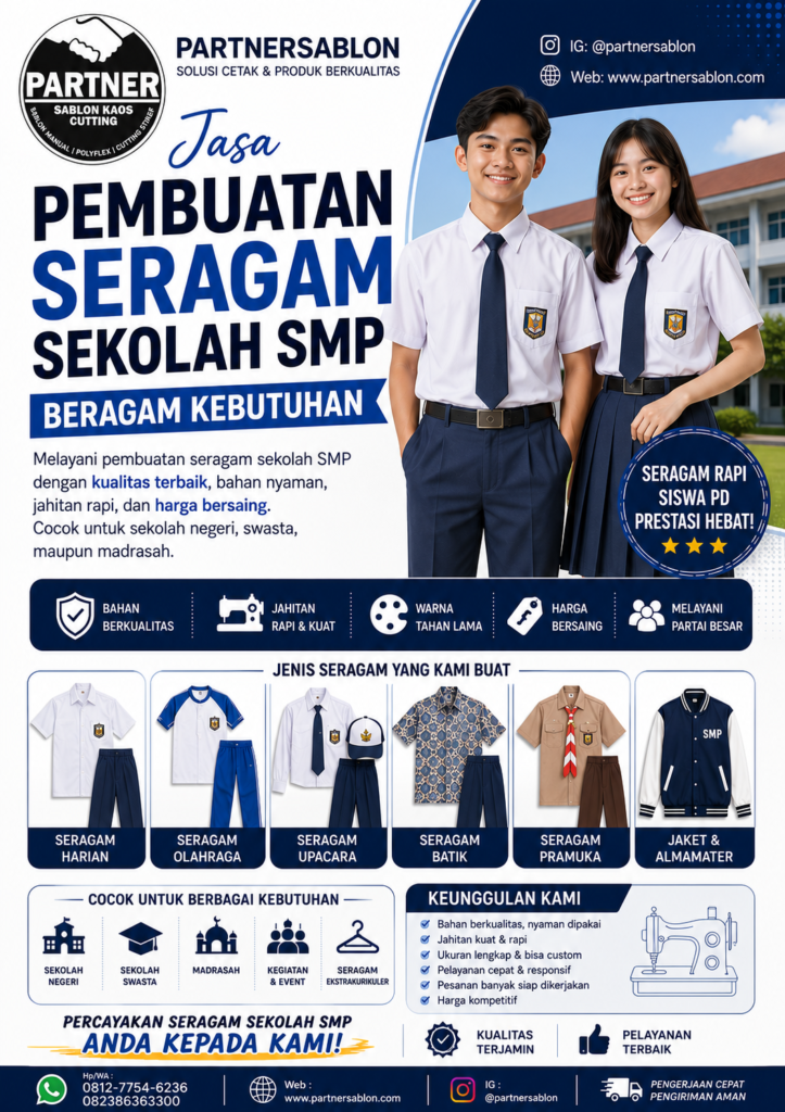 Baju Seragam SMP Partnersablon