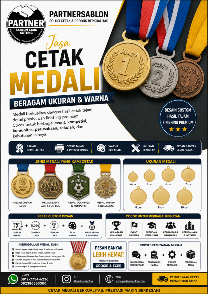 Custom Medali partnersablon