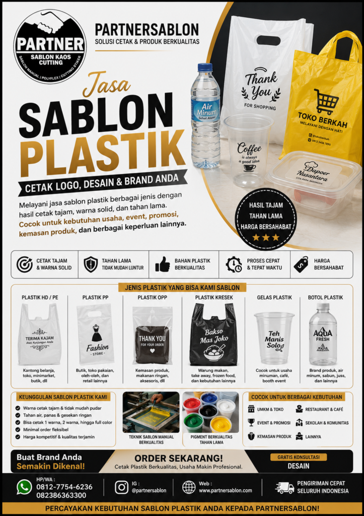 sablon plastik padang