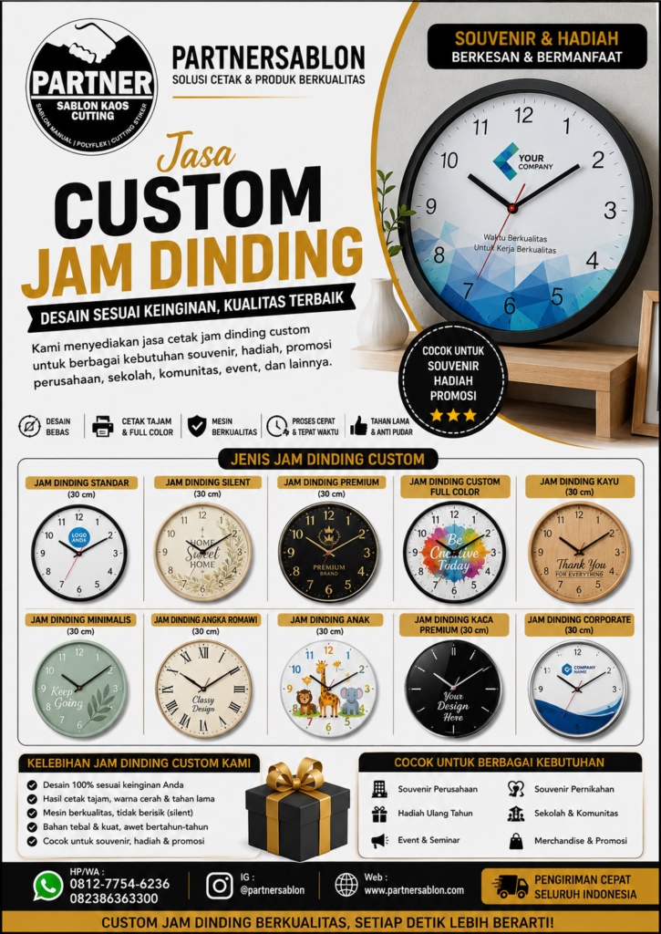 jam dinding custom
